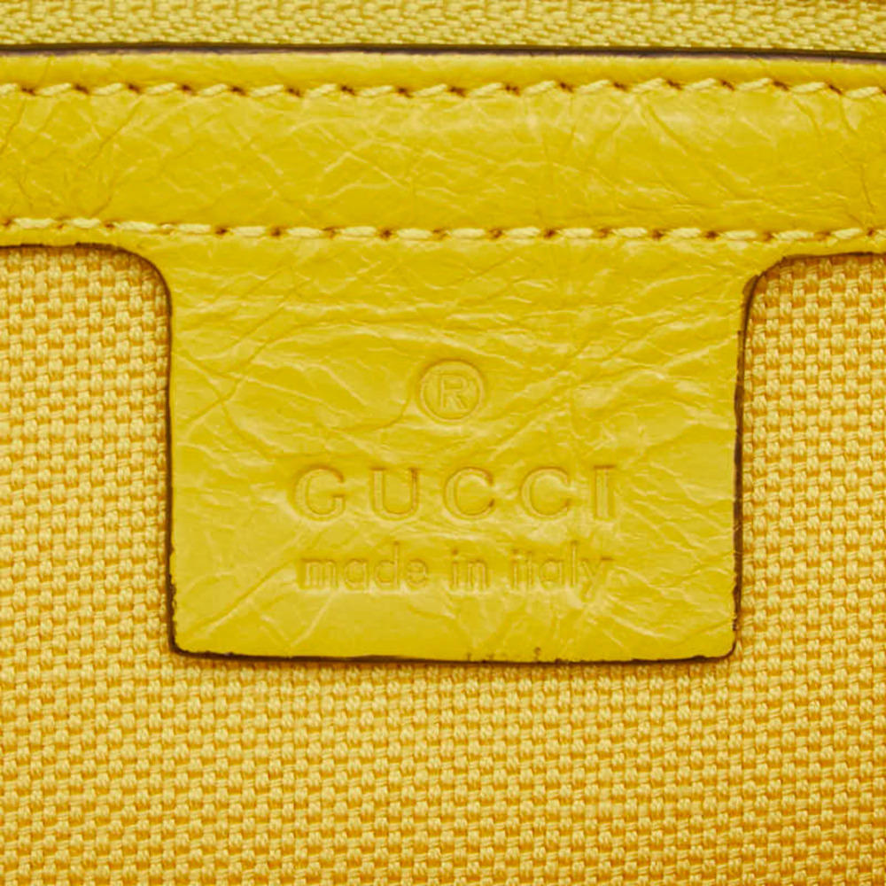 GUCCI Yellow Leather Fanny Pack - Picture 11 of 12